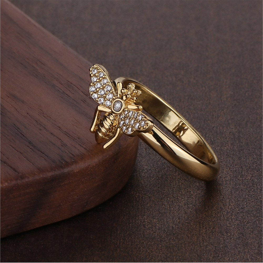 Sparkling 18K Gold Plated Cubic Zircon Rings Collection