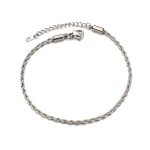 Stainless Steel Rope Chain Bracelets for Men and Women