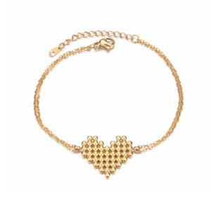 18K Gold Plated Double Layer Bracelets with Different Charms
