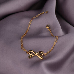 18K Gold Plated Double Layer Bracelets with Different Charms