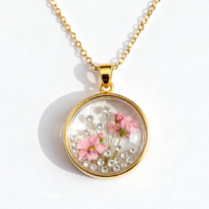 Hexingsheng Jewelry | Glass Charm Locket Necklace — A Floating Keepsake of Love and Memory